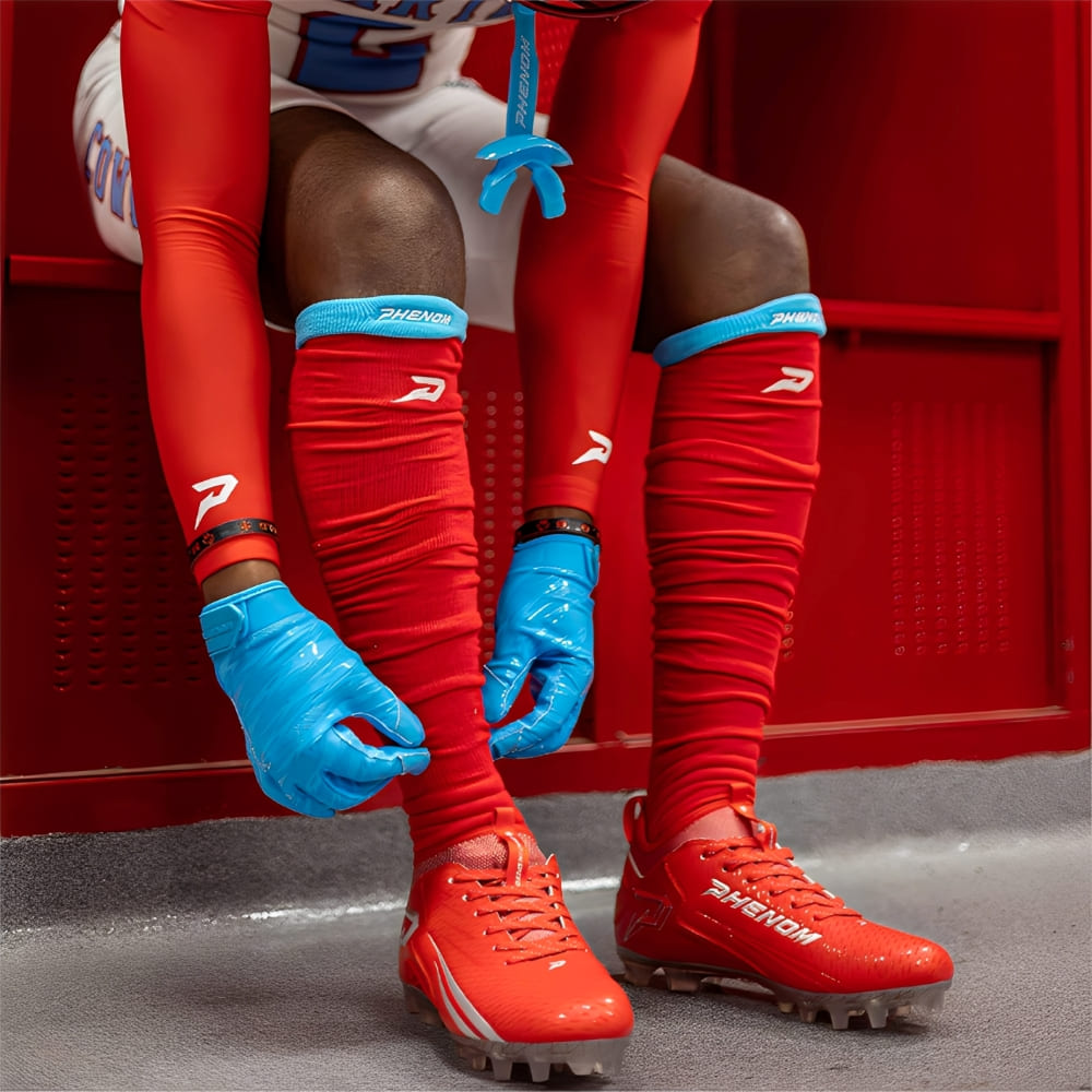 American football shoes<br> Phenom Elite <br>Quantum Speed 2.0<br> Team Colors